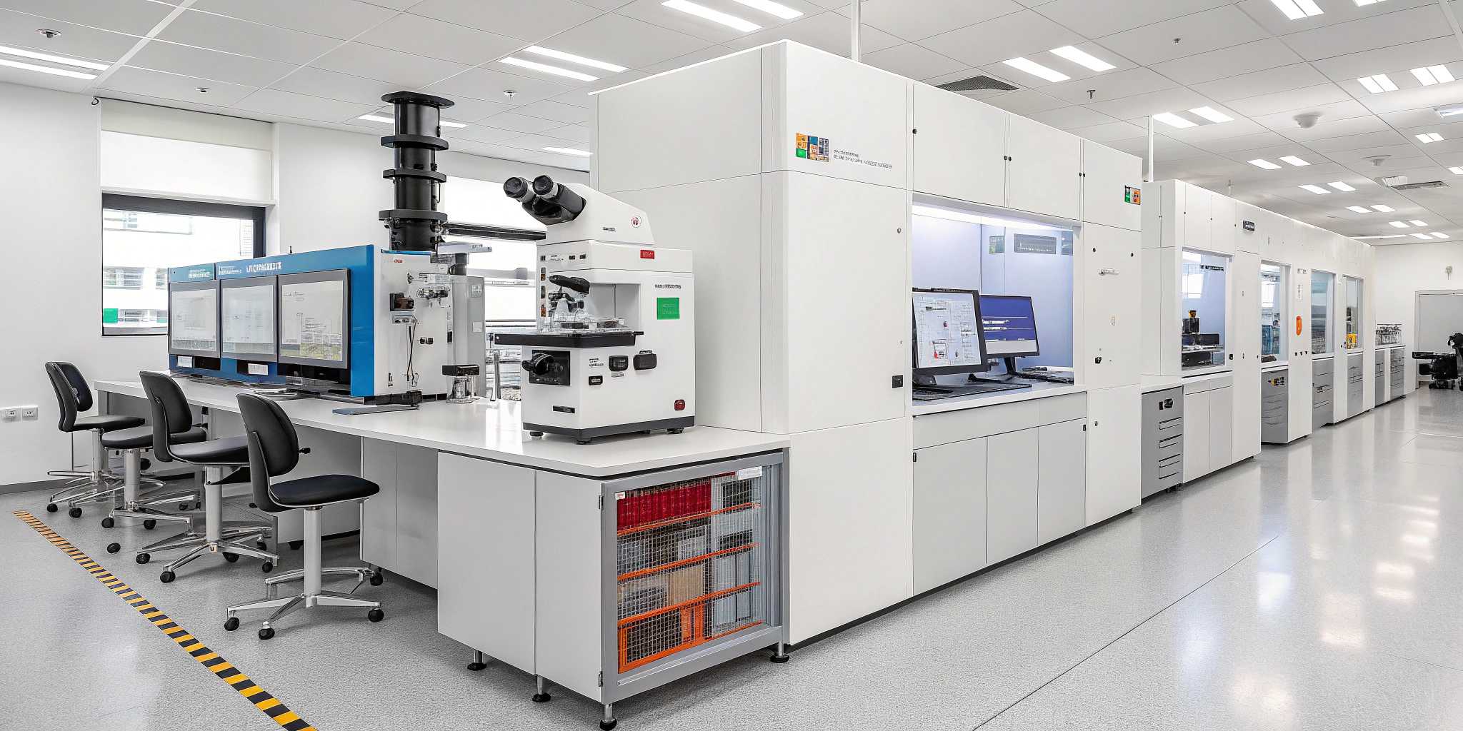 A well-equipped laboratory filled with various machines and scientific equipment for research and experimentation.